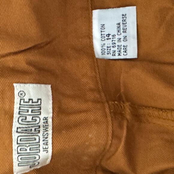 Jordache Vintage Studio Skirt Size 14 Brown Pleated Midi Belted 100% Cotton NWT - Picture 14 of 16